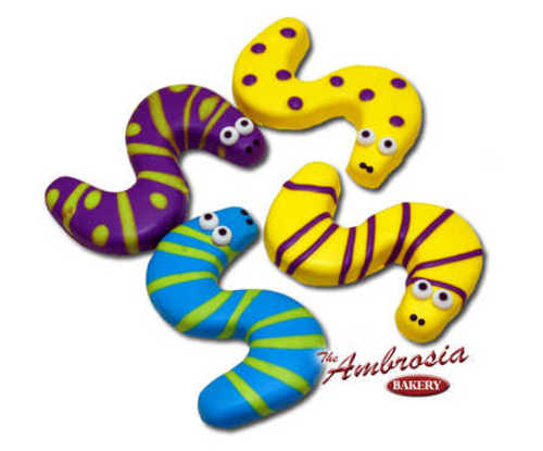 Decorated Snake Cut-Out Cookie