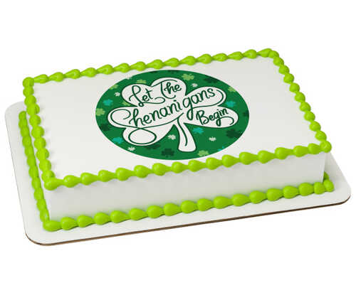 Let The Shenanigans Begin - St. Patrick's Day PhotoCake® Edible Image®