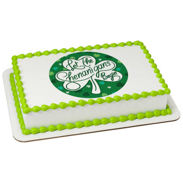 Let The Shenanigans Begin - St. Patrick's Day PhotoCake® Edible Image®