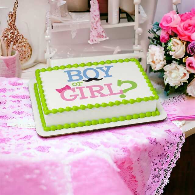 Boy or Girl "Gender Reveal" PhotoCake® Edible Image®