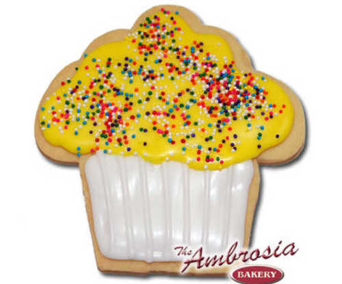 Decorated Cupcake Cut-Out Cookie