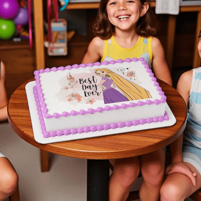 Disney Princess Rapunzel Best Day Ever PhotoCake® Edible Image®