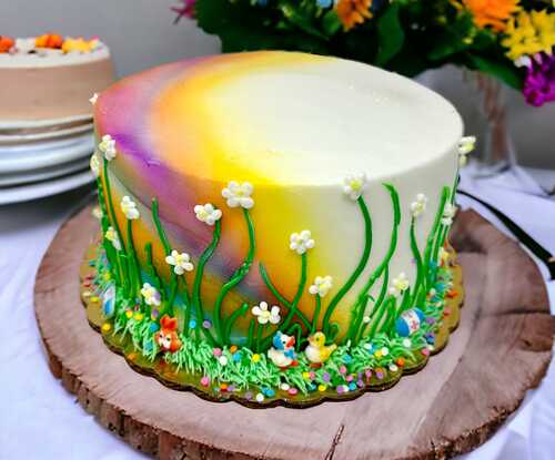 Spring Easter Rainbow Cake