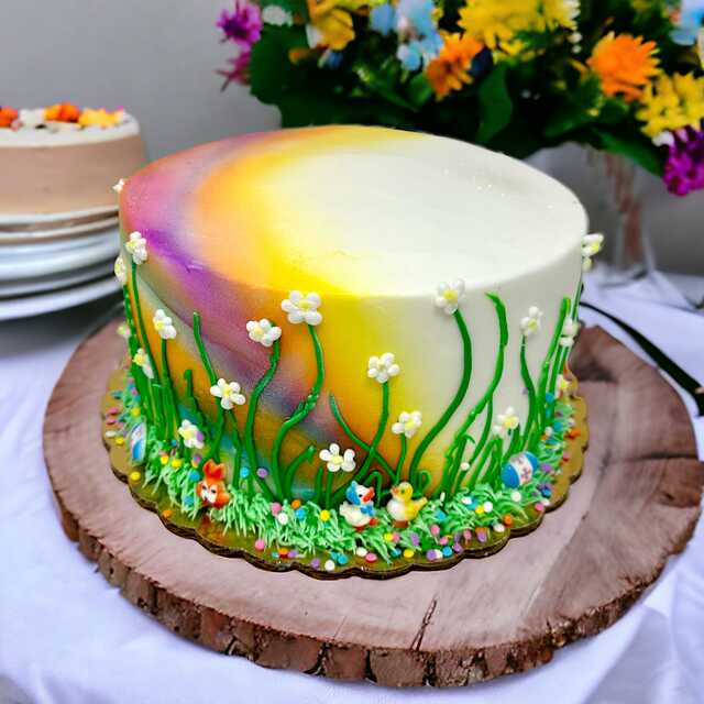 Spring Easter Rainbow Cake