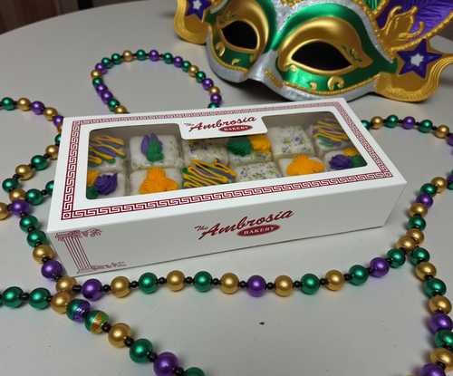 Mardi Gras Petit Fours - Dozen 💜💚💛