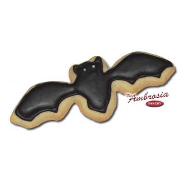 Decorated Bat Cut-Out Cookie
