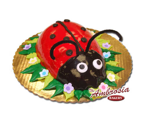 Ladybug with Petit Four Icing