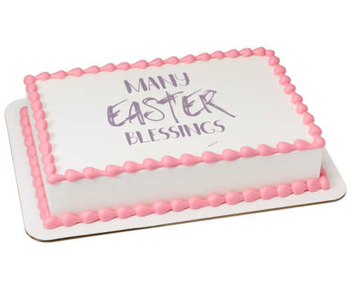 Watercolors Easter Blessings PhotoCake® Edible Image®