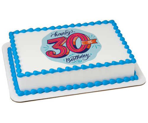 30th Birthday PhotoCake® Edible Image®