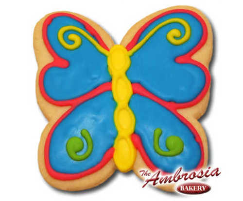 Decorated Butterfly Cut-Out Cookie