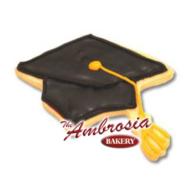 Decorated Graduation Cap Cut-Out Cookie