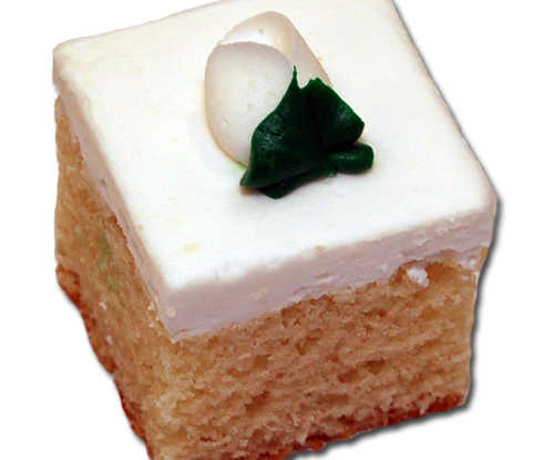 Cake Squares - 12 White Almond Cake Squares
