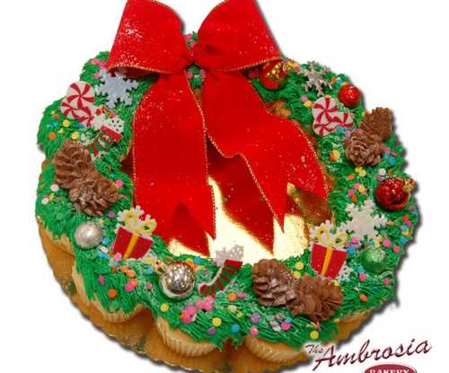 Christmas Cupcake Wreath, 12 Cupcakes