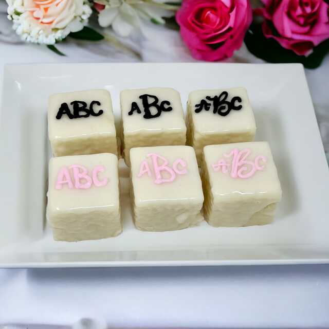 Petit Four - Monogram Initials - Dozen