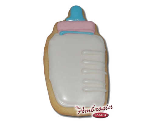 Decorated Baby Bottle Cut-Out Cookie