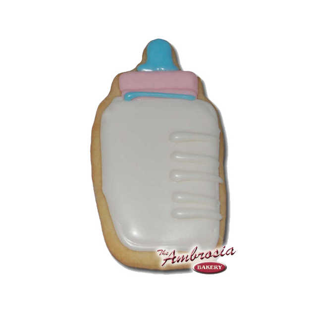 Decorated Baby Bottle Cut-Out Cookie