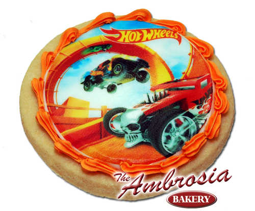 Decorated Hot Wheels - Edible Image® Cookie