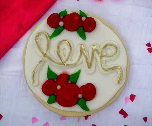 Valentine's Day love Decorated Cookie