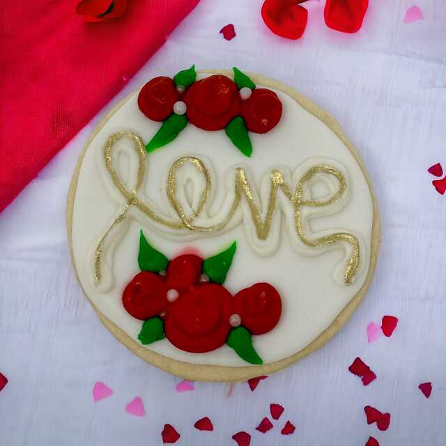 Valentine's Day love Decorated Cookie