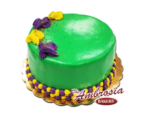Mardi Gras Lemon Doberge Cake