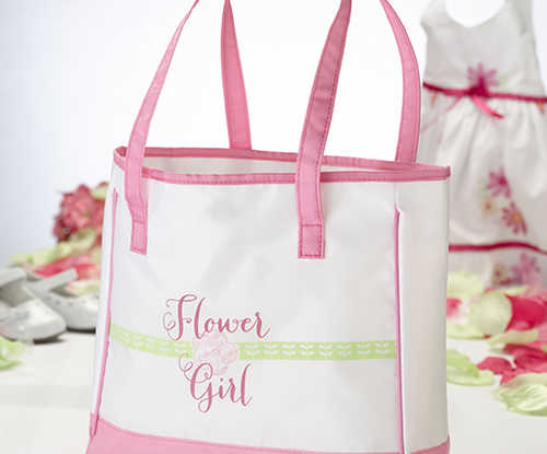 Flower Girl Vinyl Tote Bag