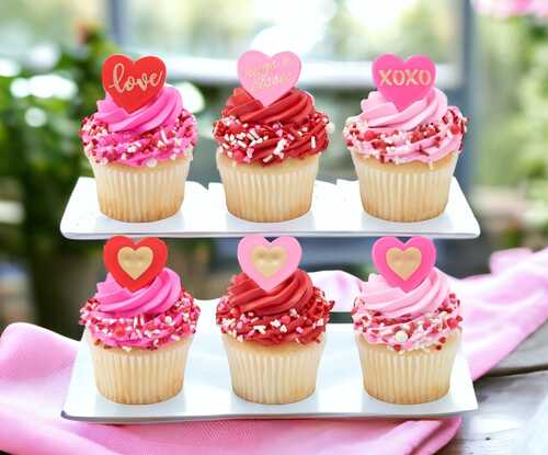 Love Heart Cupcake with Rings