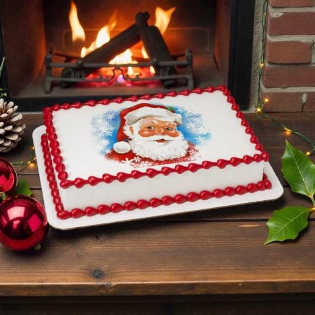 Classic Santa Caucasian PhotoCake® Edible Image®
