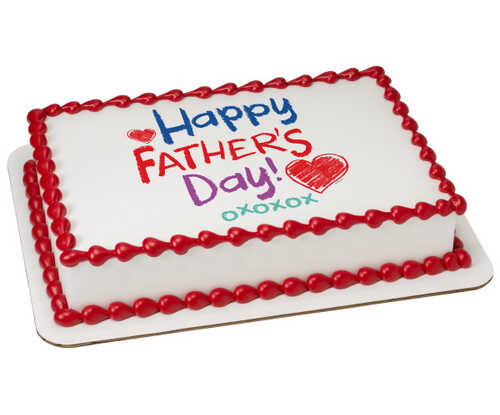 Happy Father's Day Crayon PhotoCake® Edible Image®