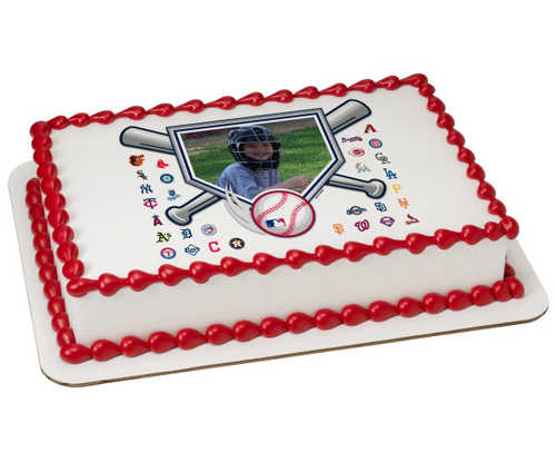 MLB® Baseball Diamond PhotoCake® Edible Image® Frame