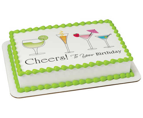 Birthday Cheers PhotoCake® Edible Image®