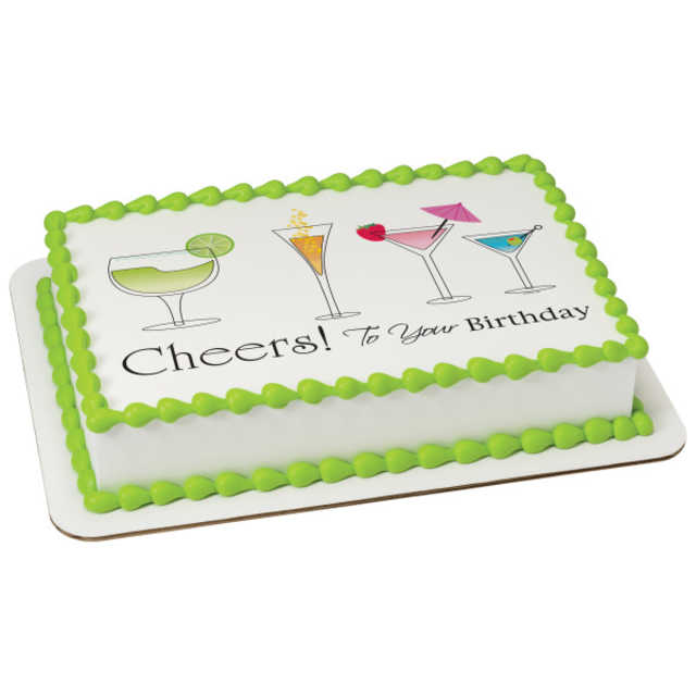 Birthday Cheers PhotoCake® Edible Image®