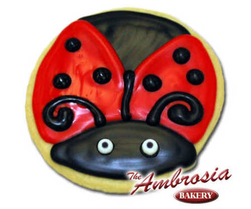 Decorated Ladybug Cut-Out Cookie