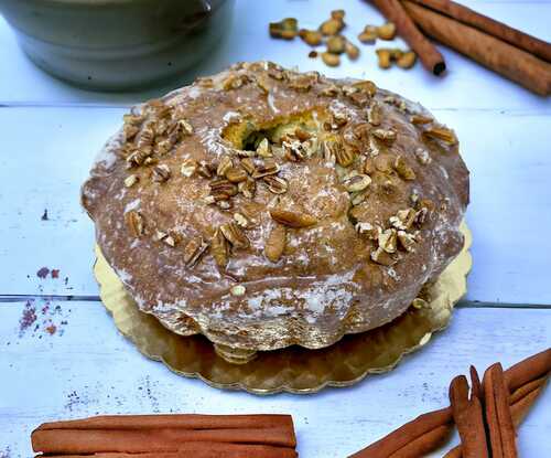 Cinnamon Pecan & Cream Cheese Pound Cake