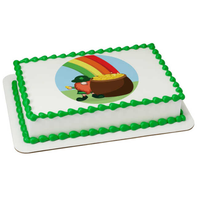 Rainbow Pot Of Gold - St. Patrick's Day PhotoCake® Edible Image®