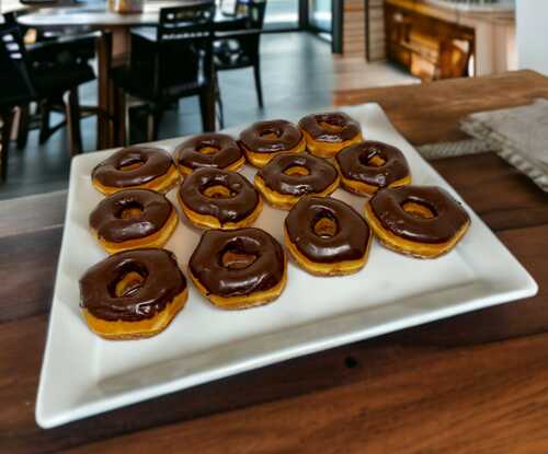 Chocolate Covered Donuts (Dozen)