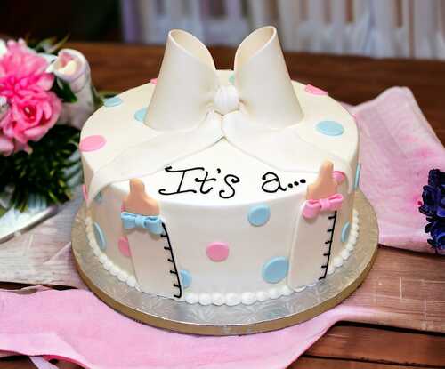 It's a... Baby Gender Reveal Shower Cake