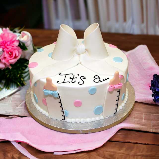 It's a... Baby Gender Reveal Shower Cake