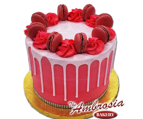Raspberry Macaron Cake!