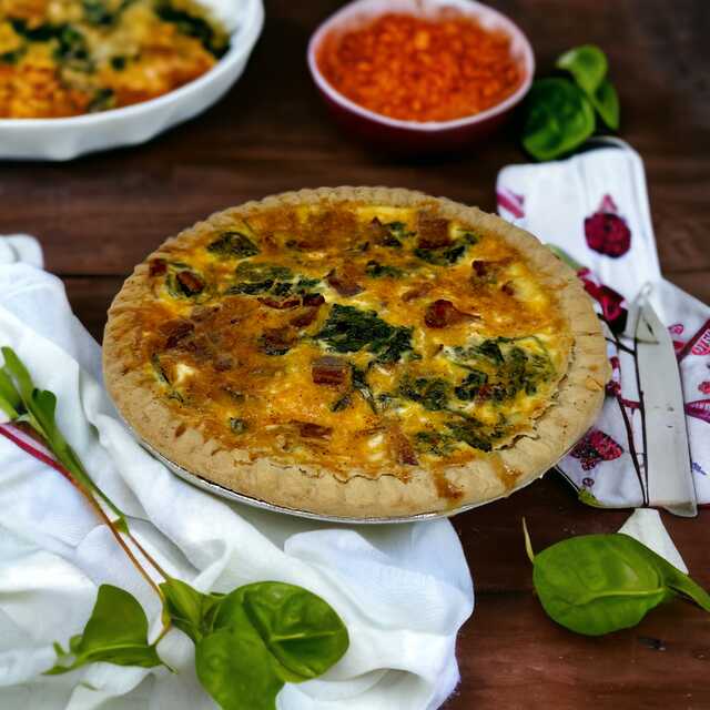 Spinach and Bacon Quiche