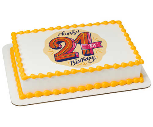 21st Birthday PhotoCake® Edible Image®