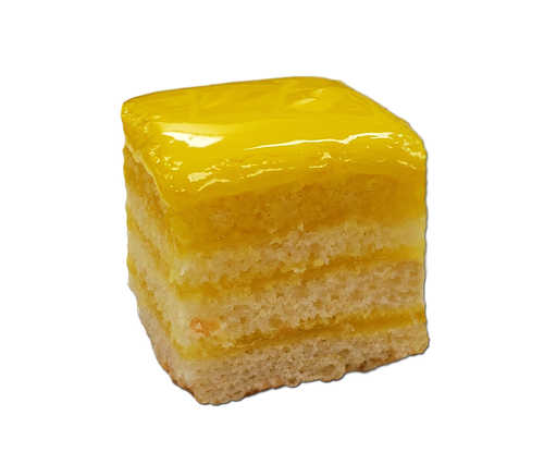 Lemon Doberge Squares - White Almond Cake