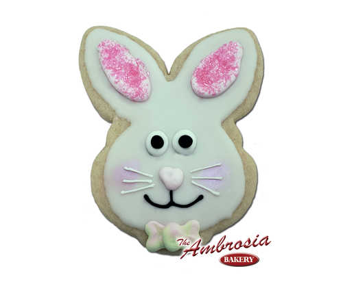 Decorated Bunny Cut Out Cookie