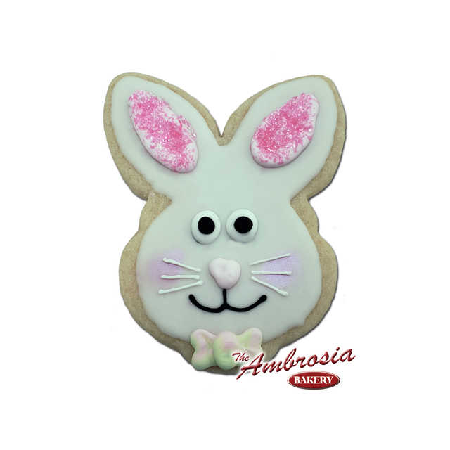 Decorated Bunny Cut Out Cookie