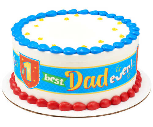 #1 Best Dad Ever! PhotoCake® Edible Image® Strips
