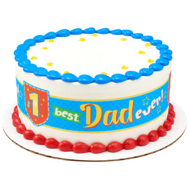 #1 Best Dad Ever! PhotoCake® Edible Image® Strips