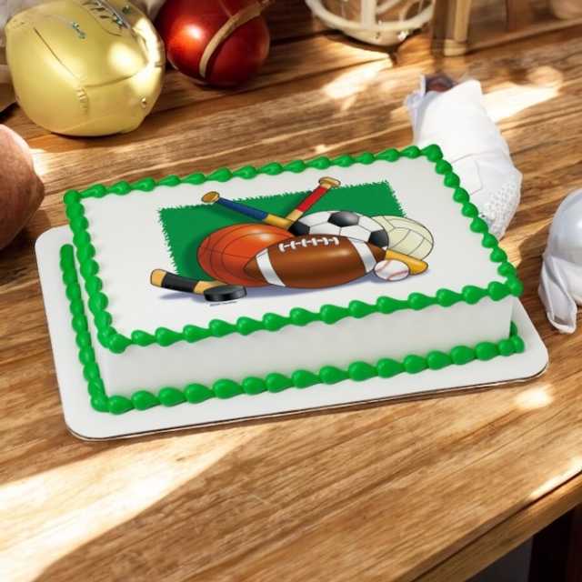 Sports Collage PhotoCake® Edible Image® Cake