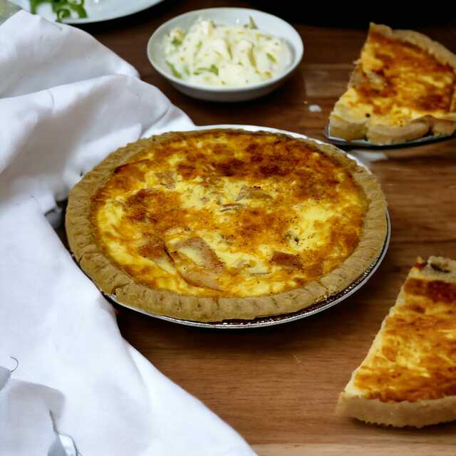Ham and Cheddar Cheese Quiche