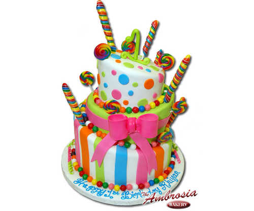 Whimsical Gum Ball Cake