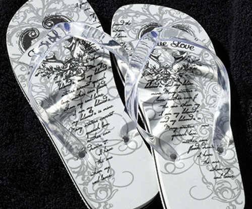 Just Married Flip Flops for Her