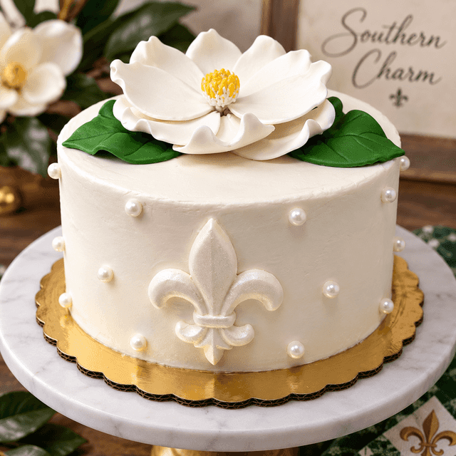 Southern Charm – Louisiana-Inspired Cake ⚜️
